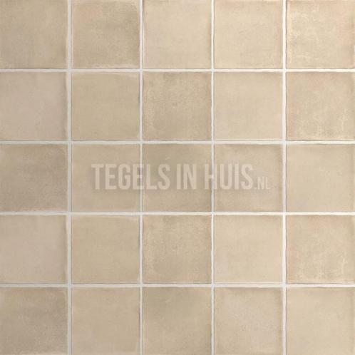 Vloertegel / wandtegel argile siena beige 10x10 vloertegel, Doe-het-zelf en Verbouw, Tegels, Vloertegels, Nieuw, 10 m² of meer