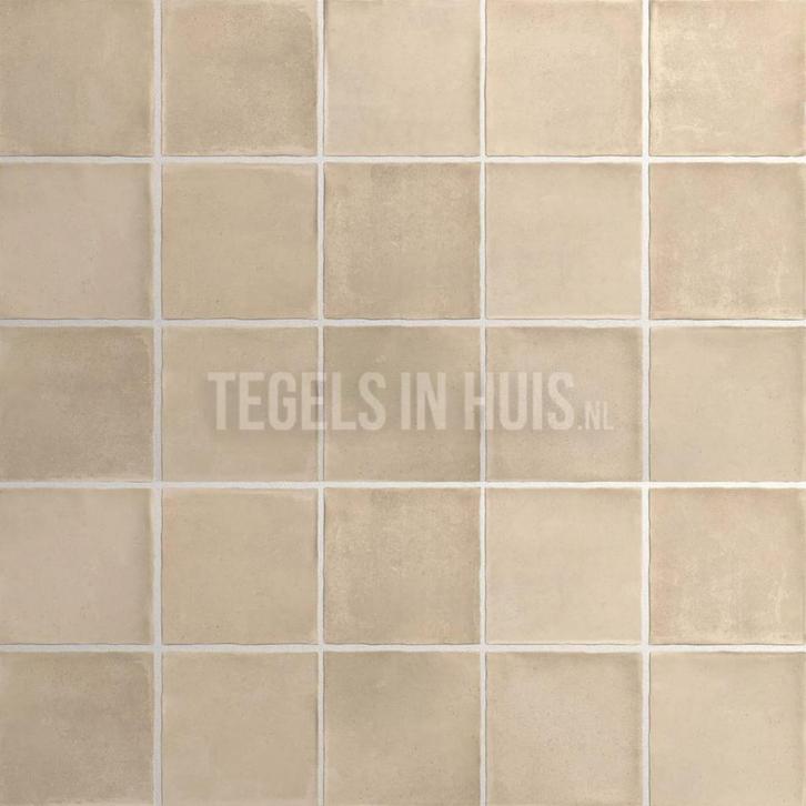 Vloertegel / wandtegel argile siena beige 10x10 vloertegel, Doe-het-zelf en Verbouw, Tegels, Vloertegels, Nieuw, 10 m² of meer