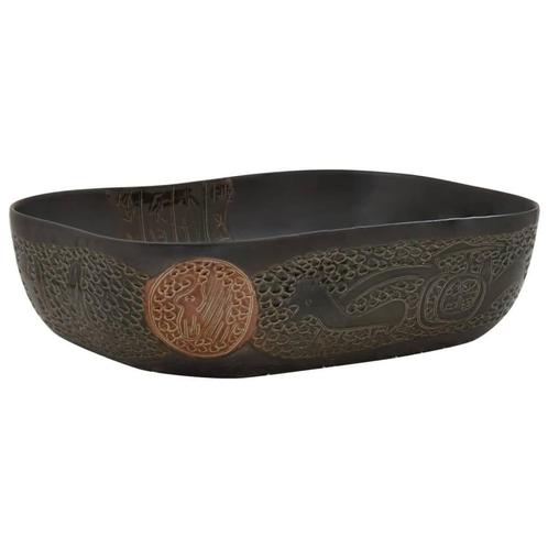 Opzetwasbak Zwart 48cm - Retourdeal - Design Badkamer -42%, Doe-het-zelf en Verbouw, Sanitair, Nieuw, Wastafel, Ophalen of Verzenden