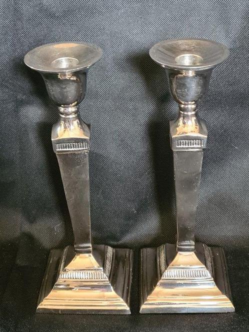 Kandelaar (2) - Chroom - Lodewijk XVI stijl, Antiek en Kunst, Curiosa en Brocante
