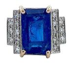 Ring Platina Tanzaniet - Diamant, Sieraden, Tassen en Uiterlijk, Ringen, Nieuw