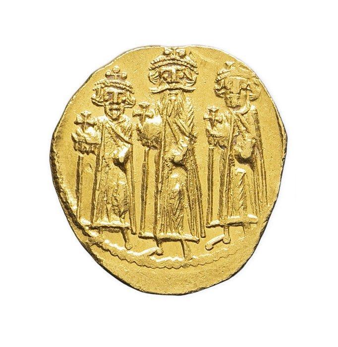 Byzantijnse Rijk. Heraclius (610-641 n.Chr.). Solidus, Postzegels en Munten, Munten | Europa | Niet-Euromunten