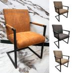 Eetkamerstoel Ricardo | Olijf | Microvezel stof, Huis en Inrichting, Stoelen, Ophalen, Nieuw, Industrieel