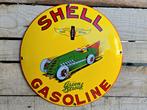 Shell Gasoline green streak Vintage Emaille Bord, Verzenden, Nieuw