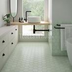 Vloertegel wandtegel hexagon 11,6x10,1 mat mint licht, Ophalen, Keramiek, Nieuw, 10 m² of meer