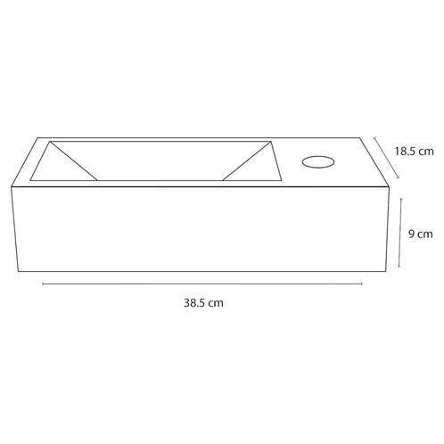Fonteinset Differnz Ravo Keramiek 38.5x18.5x9 cm Wit Met, Doe-het-zelf en Verbouw, Sanitair, Ophalen of Verzenden