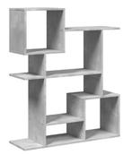 Roomdivider Boekenkast – 5 Vakken in Betonlook Hout, Huis en Inrichting, Verzenden, Nieuw