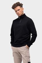 Malelions Pocket Quarter Zip Sweater Heren Zwart, Nieuw, Maat 48/50 (M), Malelions, Zwart