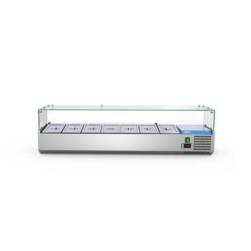 MAGAZIJN OPRUIMING - Opzetvitrine - RVS Top Of Glas Top, Zakelijke goederen, Horeca | Keukenapparatuur, Nieuw in verpakking, Koelen en Vriezen