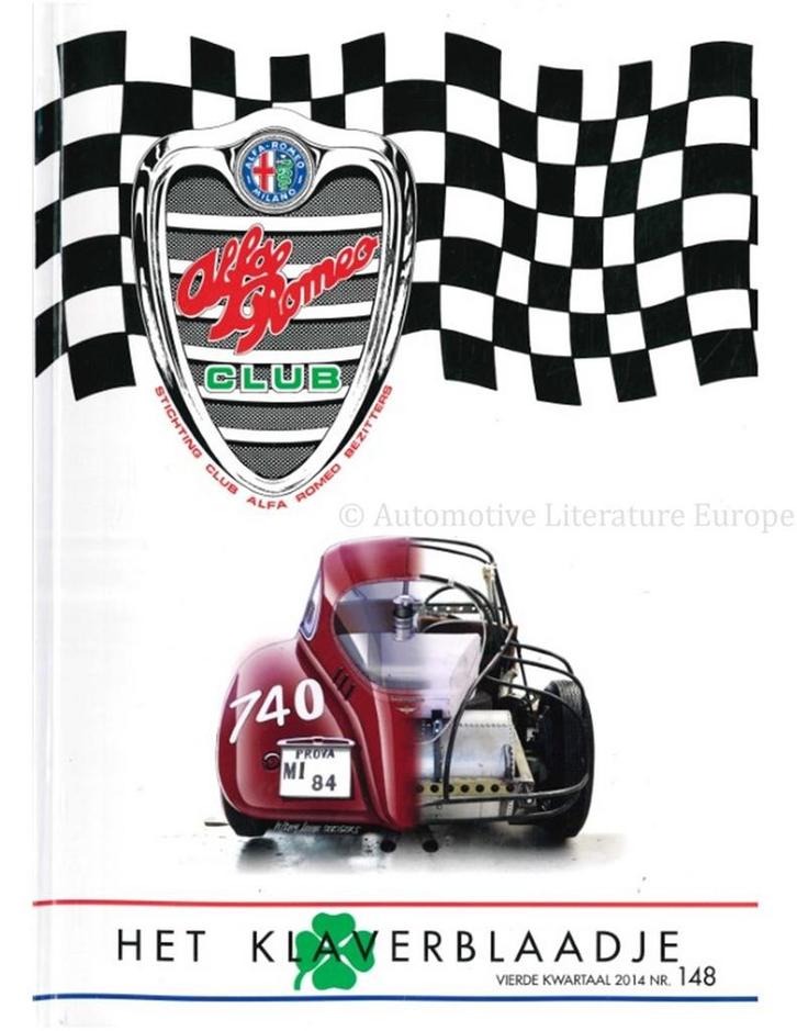 2014 ALFA ROMEO CLUB HET KLAVERBLAADJE 148 NEDERLANDS, Boeken, Auto's | Folders en Tijdschriften, Alfa Romeo