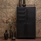 *WOONWINKEL* BePureHome Black Beauty Zwarte Kast Op Wielen