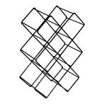 [en.casa] Wijnrek Apremont metaal 43x28,5x15 cm zwart, Verzenden, Nieuw