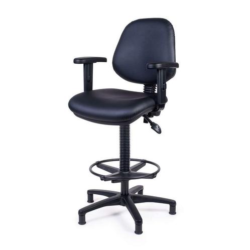 Stuurstoel Waal met kunststof voet en zwart vinyl bekleding, Watersport en Boten, Accessoires en Onderhoud, Interieur en Kussens