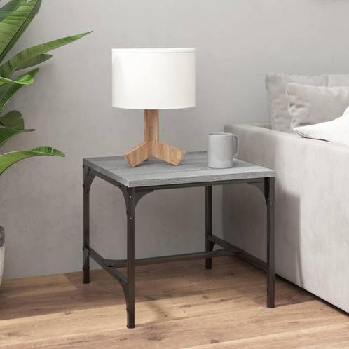 vidaXL Salontafel 50x50x35 cm bewerkt hout grijs, Huis en Inrichting, Tafels | Salontafels, 50 tot 100 cm, Nieuw, Overige houtsoorten