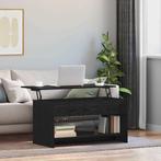 vidaXL Salontafel Zwart Eiken 80 x 50,5 x 41,5 cm Bewerkt, Huis en Inrichting, Tafels | Salontafels, Verzenden, Nieuw, 50 tot 100 cm