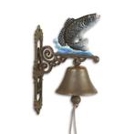 A PAIR OF CAST IRON FISH BELLS (Beeldjes - Decoratie), Antiek en Kunst, Verzenden
