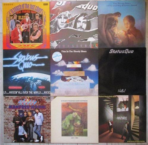 Status Quo, The Moody Blues, Manfred Mann - 7 Albums + 2 x, Cd's en Dvd's, Vinyl Singles