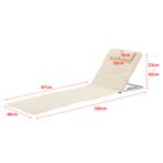 [en.casa] Strandmat Cellorigo met rugleuning set van 2 beige, Verzenden, Nieuw