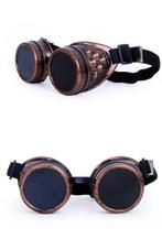 Goggles Steampunk Bril Koper Montuur Zonnebril Glazen Koperk, Nieuw, Carnaval, Ophalen of Verzenden, Feestartikel