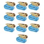 vidaXL Spanbanden 0,8 ton 4mx25mm blauw 10 st, Verzenden, Nieuw