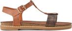 PS Poelman Dames Sandalen - Maat 40 - Lizzy - Cognac Bruin, Verzenden, Nieuw
