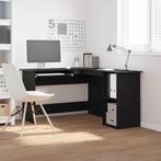 vidaXL Hoekbureau Zwart eiken 120 x 140 x 75 cm Bewerkt hout, Verzenden, Nieuw