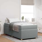 vidaXL Bedframe met matras met matras Lichtgrijs 90 x 200 cm, Verzenden, Nieuw, Stof