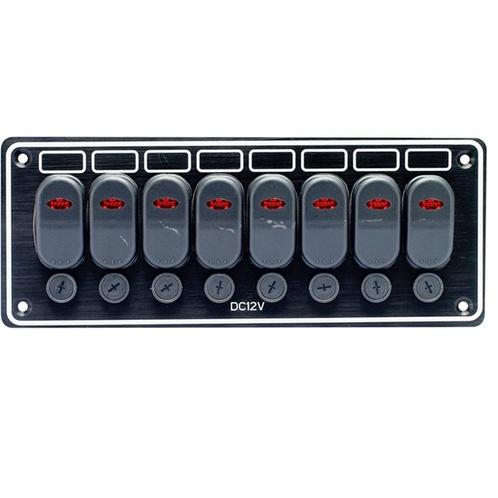 Schakelpaneel 12V 8 Schakelaars, Watersport en Boten, Bootonderdelen, Nieuw, Zeilboot of Motorboot, Ophalen of Verzenden