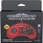 Retro-Bit Sega Mega Drive 8-button USB controller crimson, Spelcomputers en Games, Games | Pc, Verzenden, Nieuw