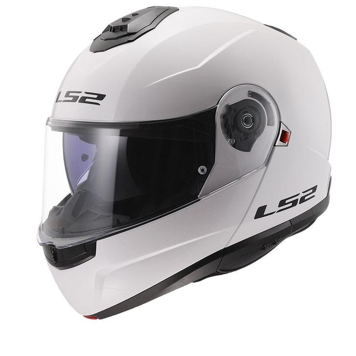 LS2 FF908 Strobe II Gloss Wit 06 Systeemhelm, Motoren, Kleding | Motorhelmen, Nieuw met kaartje, Overige merken, Systeemhelm, Verzenden