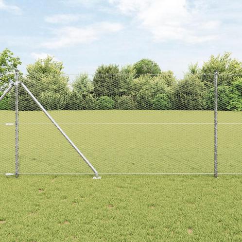 vidaXL Hexagon Hek 1x50 m Gegalvaniseerd Staal, Tuin en Terras, Schuttingen, Nieuw, Verzenden