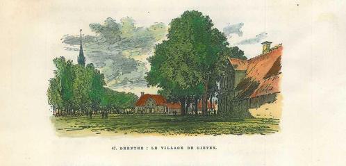 Zicht op Gieten, Antiek en Kunst, Kunst | Etsen en Gravures