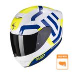 Scorpion Exo-391 Arok Wit-Blauw-Neon Integraalhelm, XL, Integraalhelm, Nieuw met kaartje, Overige merken
