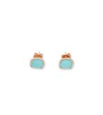 Chantecler - Oorbellen - 18 karaat Roségoud Turquoise, Sieraden, Tassen en Uiterlijk, Oorbellen, Nieuw