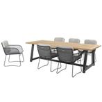 Noah Aprilla dining tuinset 260x100xH75 cm 7 delig, Tuin en Terras, Tuinsets en Loungesets, Ophalen of Verzenden, Nieuw