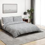 vidaXL Dekbedovertrekset 155x220 cm katoen grijs, Verzenden, Nieuw, Grijs