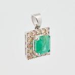 Zonder Minimumprijs - Hanger 14 kt. - 1.25ct. tw. Smaragd, Sieraden, Tassen en Uiterlijk, Antieke sieraden