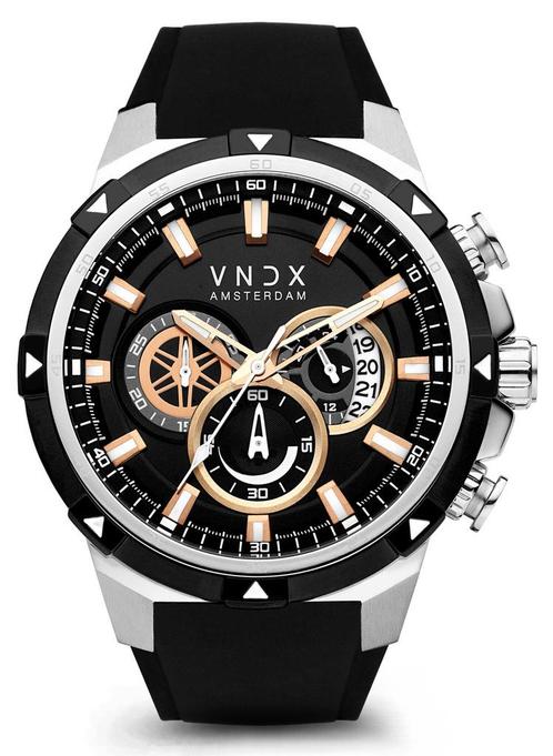 VNDX Young Rebel Big Brother Silver Black LS33049-01 horloge, Sieraden, Tassen en Uiterlijk, Horloges | Heren, Kunststof, Nieuw
