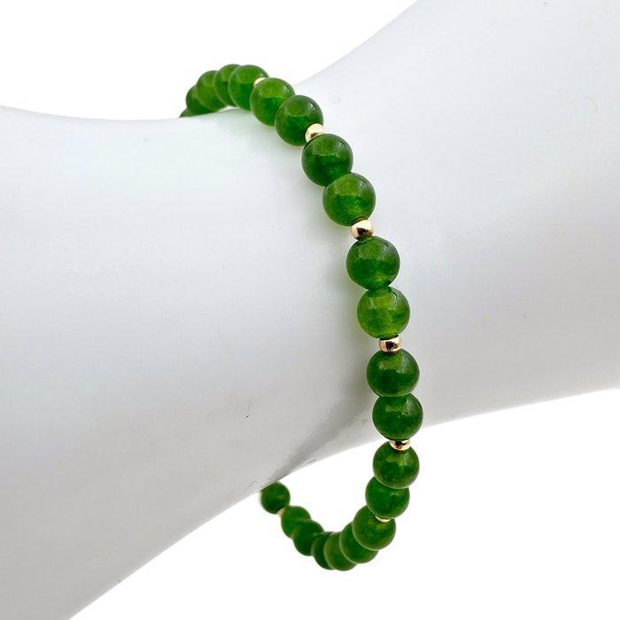 Zonder minimumprijs - Armband - 14 karaat Geel goud - Jade, Sieraden, Tassen en Uiterlijk, Armbanden