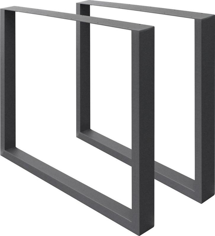 Tafelpoten - Metaal - 60x72 cm - Antraciet - ECD Germany, Huis en Inrichting, Woonaccessoires | Overige, Zo goed als nieuw, Verzenden