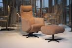 Relaxfauteuil met voetenbank MV-092 in stof van De Toekomst, Ophalen of Verzenden, Nieuw, Stof, Design made in Holland