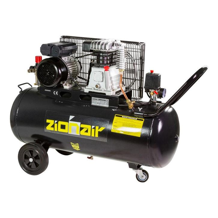 Showmodel: Compressor Zion-Air 2,2KW 230V 10bar 100ltr, Doe-het-zelf en Verbouw, Compressors, Nieuw, Verzenden