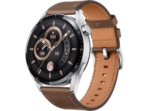 Huawei Watch GT 3 - Smartwatch - 46mm - Bruin, Sieraden, Tassen en Uiterlijk, Smartwatches, Zo goed als nieuw, Verzenden