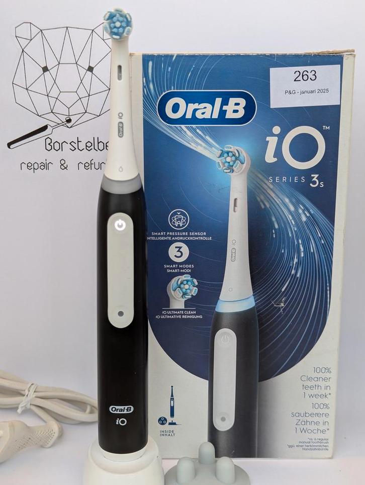 Oral B IO3 zwart compleet in doos 1 jaar garantie, Sieraden, Tassen en Uiterlijk, Uiterlijk | Mondverzorging, Tandenborstel, Zo goed als nieuw