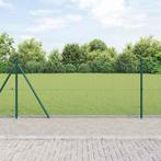 vidaXL Hecke met palen Groen 0.8 x 50 m Staal, Verzenden, Nieuw, IJzer