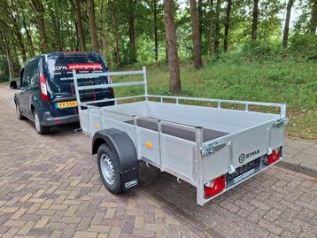 NIEUW geremde bakwagens 257x131cm - 1350kg - hout/aluminium beschikbaar voor biedingen