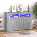 vidaXL Dressoir met LED-verlichting 115,5x30x75 cm grijs, 100 tot 150 cm, Verzenden, Nieuw, 25 tot 50 cm