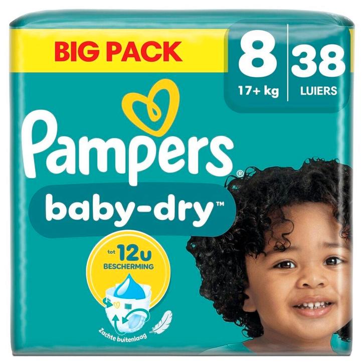 Pampers Baby-Dry Maat 8 Luiers, Kinderen en Baby's, Overige Kinderen en Baby's, Nieuw, Verzenden