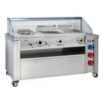 GGM Gastro | Mobiel kookstation - 1600x850mm - Hoogte: |, Verzenden, Nieuw in verpakking, Fornuis, Frituur en Grillen