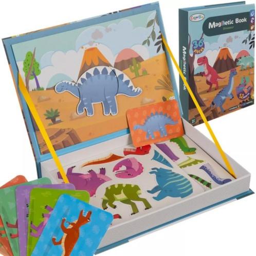 Kruzzel Magnetische Puzzel - Dinosaurussen - 36 Magneten..., Kinderen en Baby's, Speelgoed | Overig, Nieuw, Ophalen of Verzenden